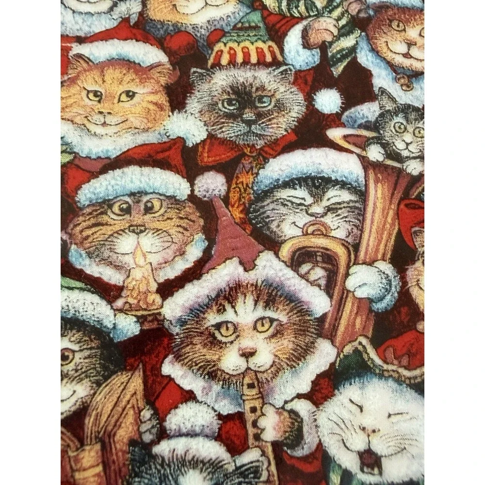Franklin Mint Santa Claws Christmas Cat Plate 8